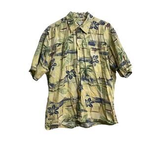 Men's Pierre Cardin Short Sleeved Hawaiian Button Down Shirt XL